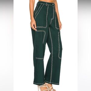 By.Dyln 'Cooper' Green Cotton Denim Jean Size XS